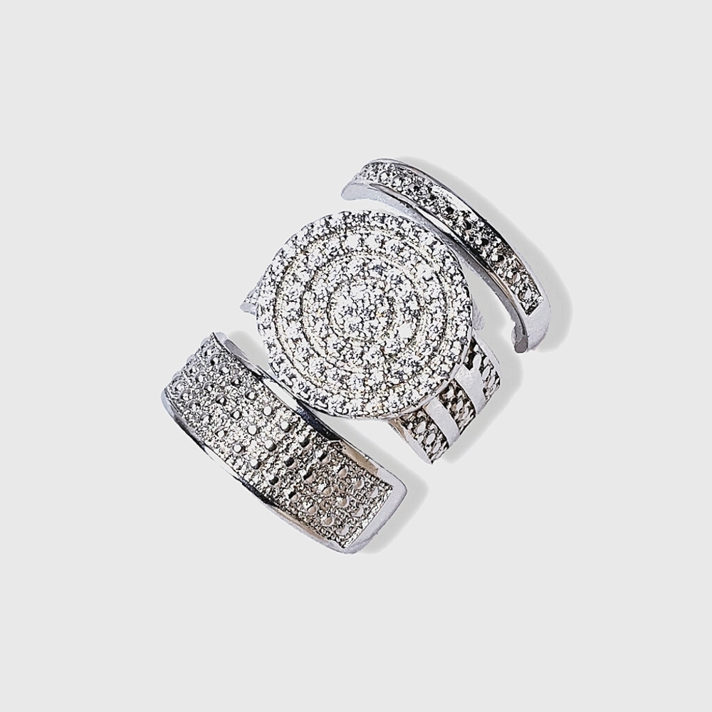 3 piece Silver and CZ Ring